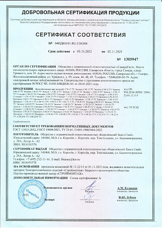 Сертификат соответствия ЖБ до 2025 года